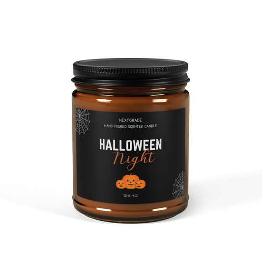 Halloween Night Scented Soy Candle, Fall Decor, Spooky Home Fragrance, Pumpkin Spice Candle, Autumn Gift, Party Centerpiece