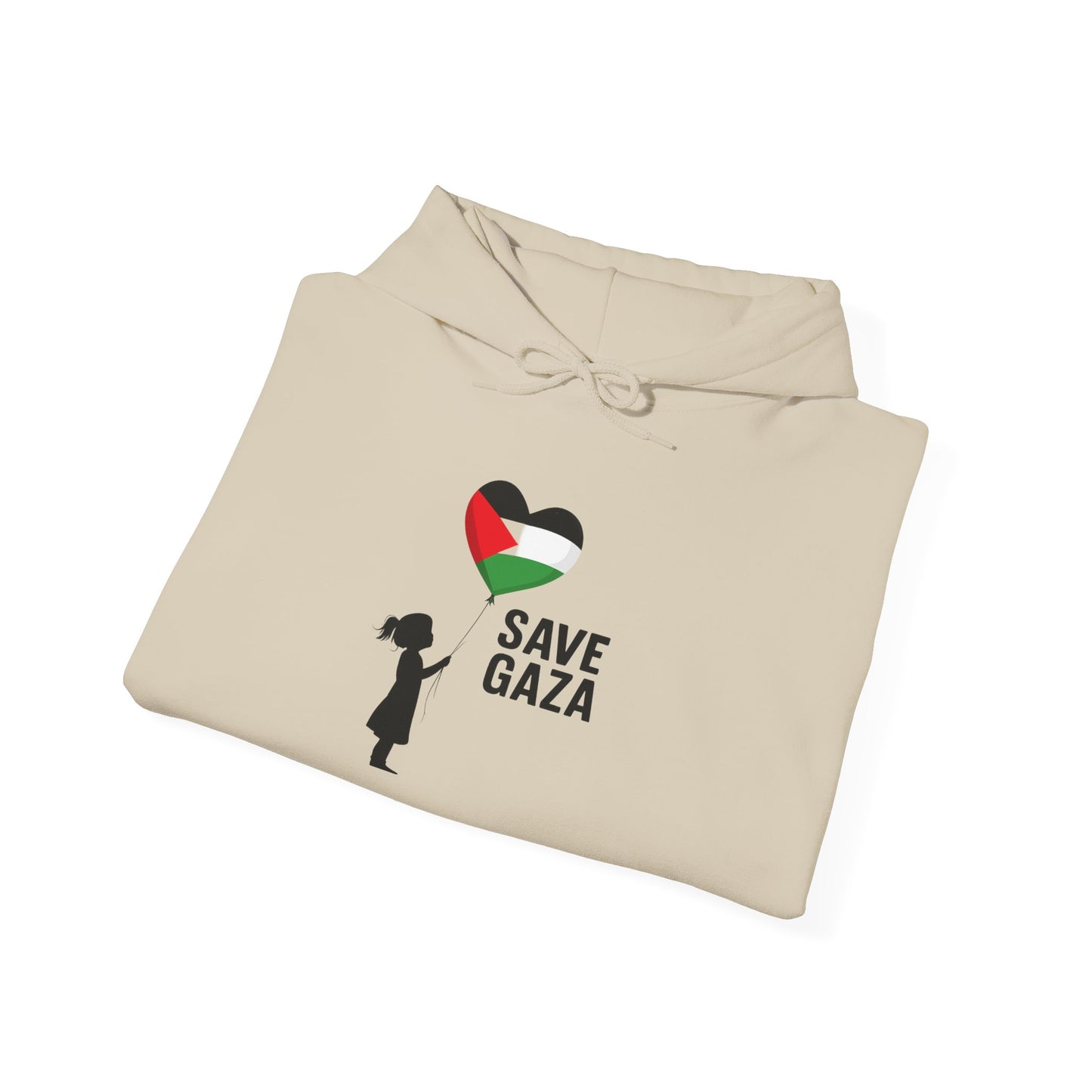 Unisex Heavy Blend Hooded Sweatshirt, Save Gaza, Statement Hoodie, Comfortable Casual Wear, Gift for Activists, Peace Supporters