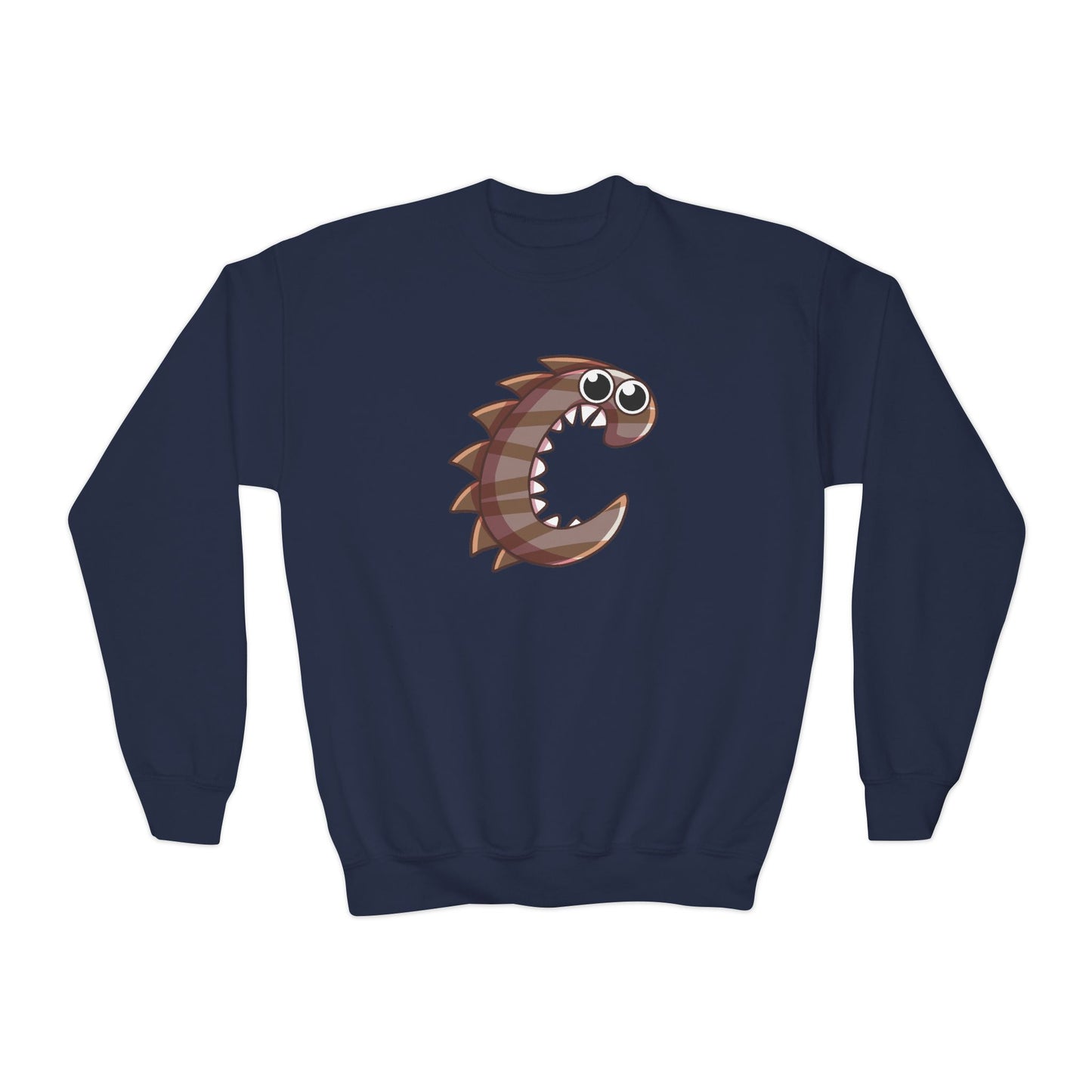 Cute Fish Graphic Youth Crewneck Sweatshirt, Fun Gift, Cozy Wear, Casual Style, Perfect for Kids, Name Initial Sweatshirt, Birthday Gift