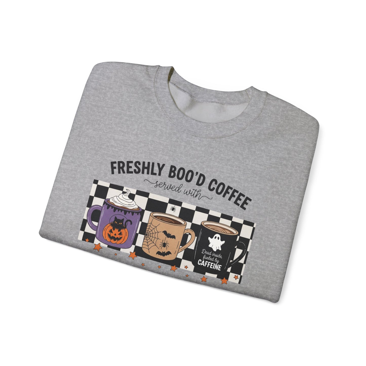 Halloween Coffee Sweatshirt, Cozy Crewneck, Fall Apparel, Scream & Sugar Tee, Gift for Coffee Lovers, Halloween Apparel