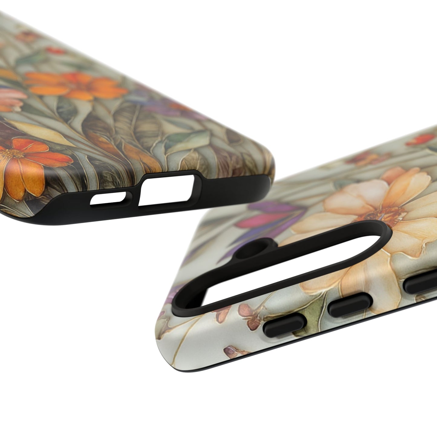 Phone case For iPhone & Samsung, Wildflower Mosaic MagSafe iPhone Case: Botanical Floral Design iPhone