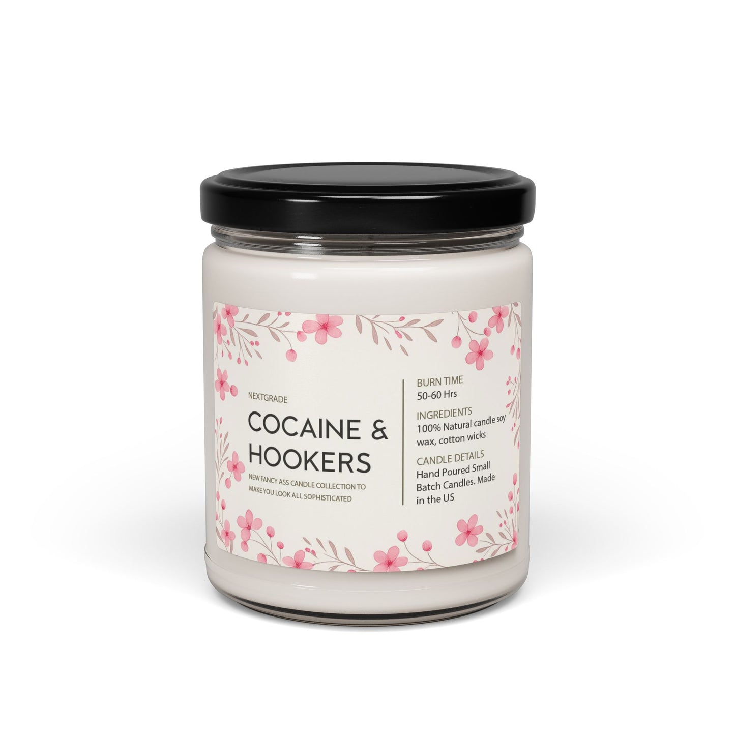Smells Like Cocaine & Hookers, Funny Candle Gift, Funny Gift For Birthday, Adult Candle, Best Friend Birthday Gift, Soy Candle, Gift For Him