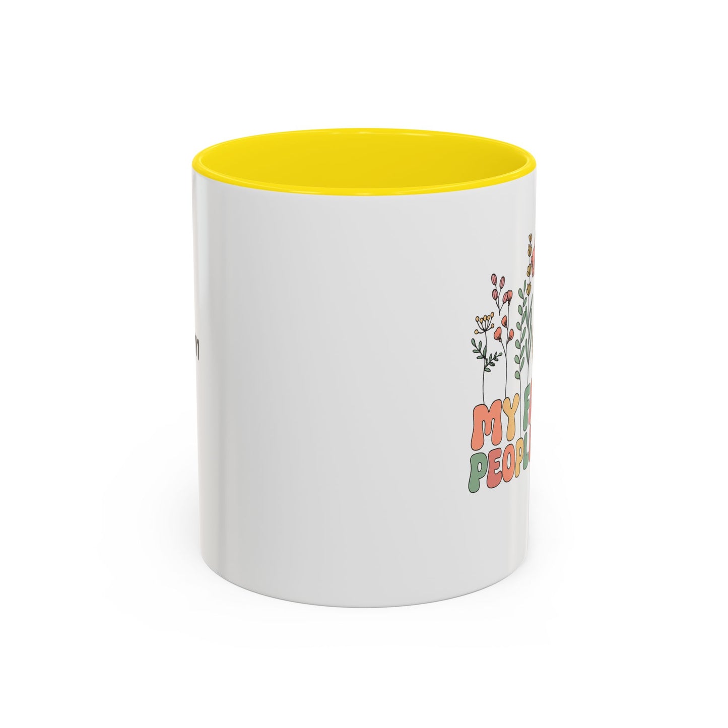 Personalized Floral Accent Mug, My Favorite People Call Me Coffee Cup, Perfect Gift for Friends, Family, Birthdays, Home Décor