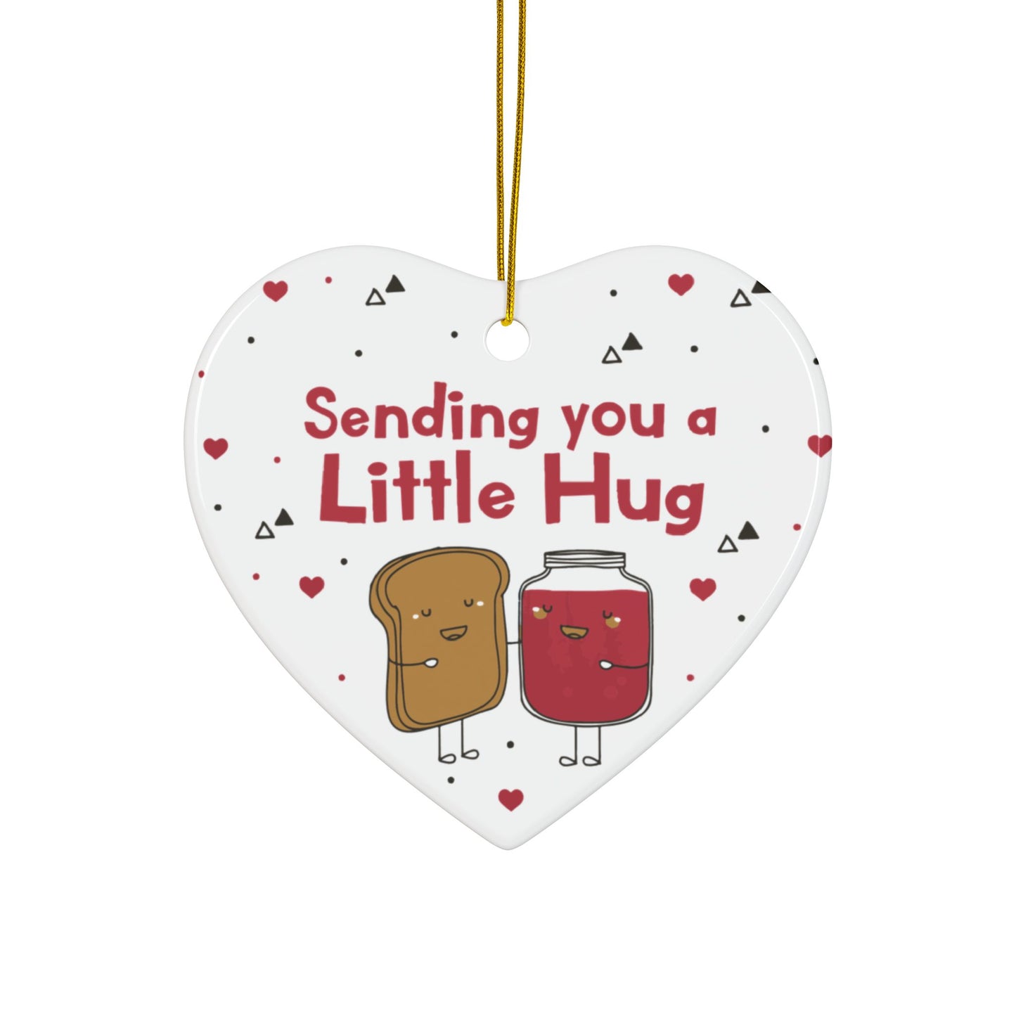 Personalized Little Hug Ornament, Cute Christmas Tree Decoration for Friends, Family, or Coworkers, Funny Holiday Gift, Friendship Keepsake