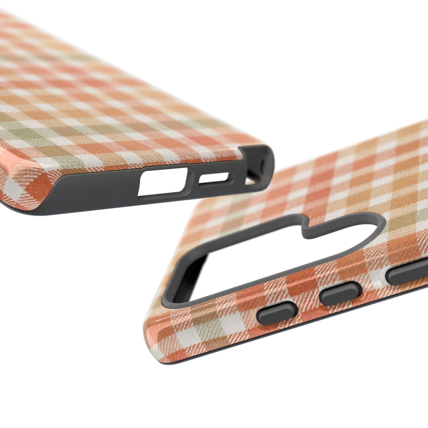 Boho Checkered Phone Case | Neutral Aesthetic Plaid Case | Retro Minimalist Check Design | iPhone Cover | Samsung Cover