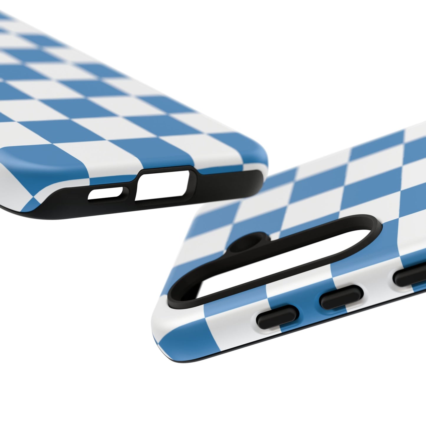 Blue Checkerboard Phone Case, Samsung Galaxy S25, S25 Plus, S24, S24 Plus, S24 Ultra, S23, S22, S22 Plus, S21 Ultra, S21 FE, S20+