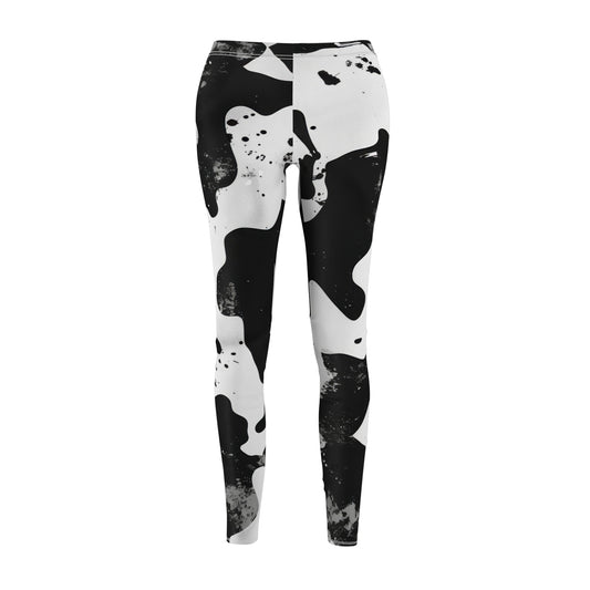 Trendy Black And White Leggings for Women, Casual Fitness Leggings, Stylish Athleisure Wear, Perfect for Yoga And Everyday Use