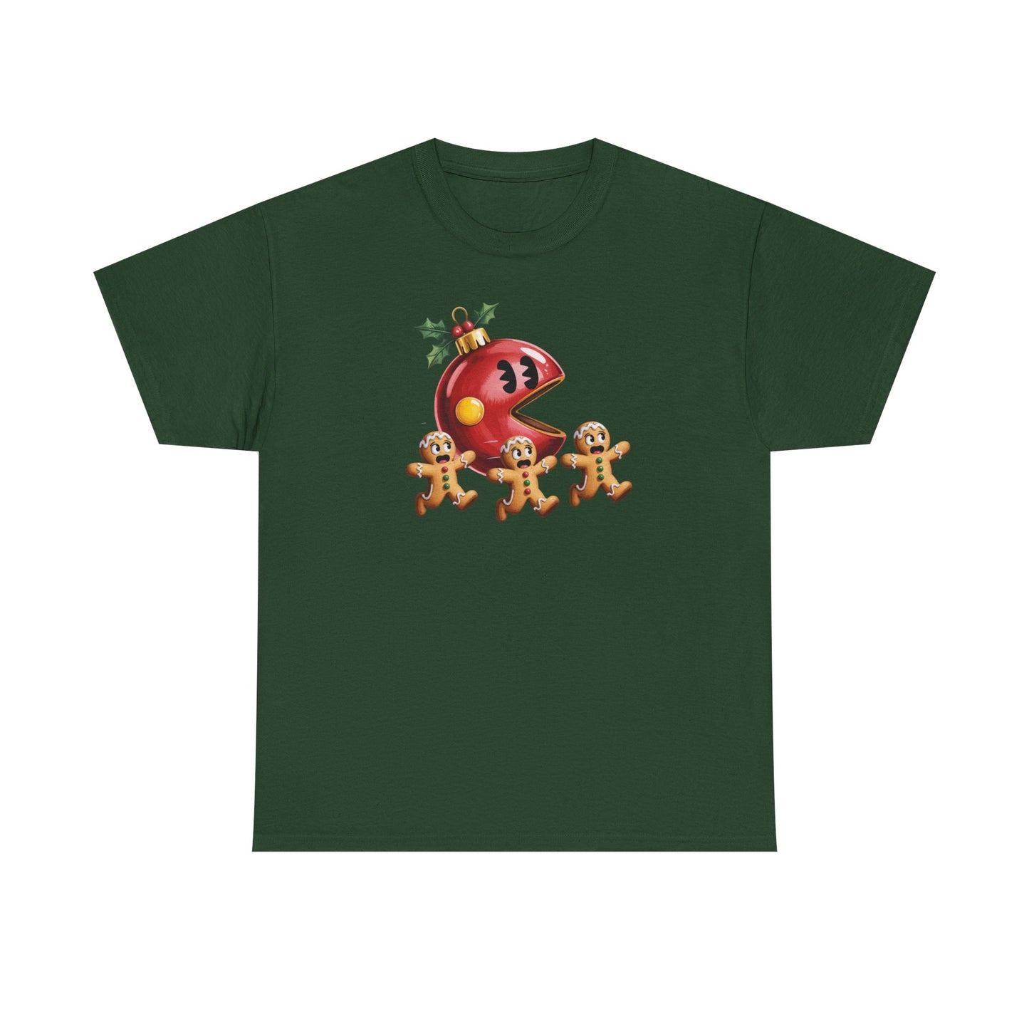 Festive Holiday Tee, Christmas Gift, Retro Video Game Shirt, Gingerbread Print, Casual Wear, Fun Holiday Apparel, Gift for her