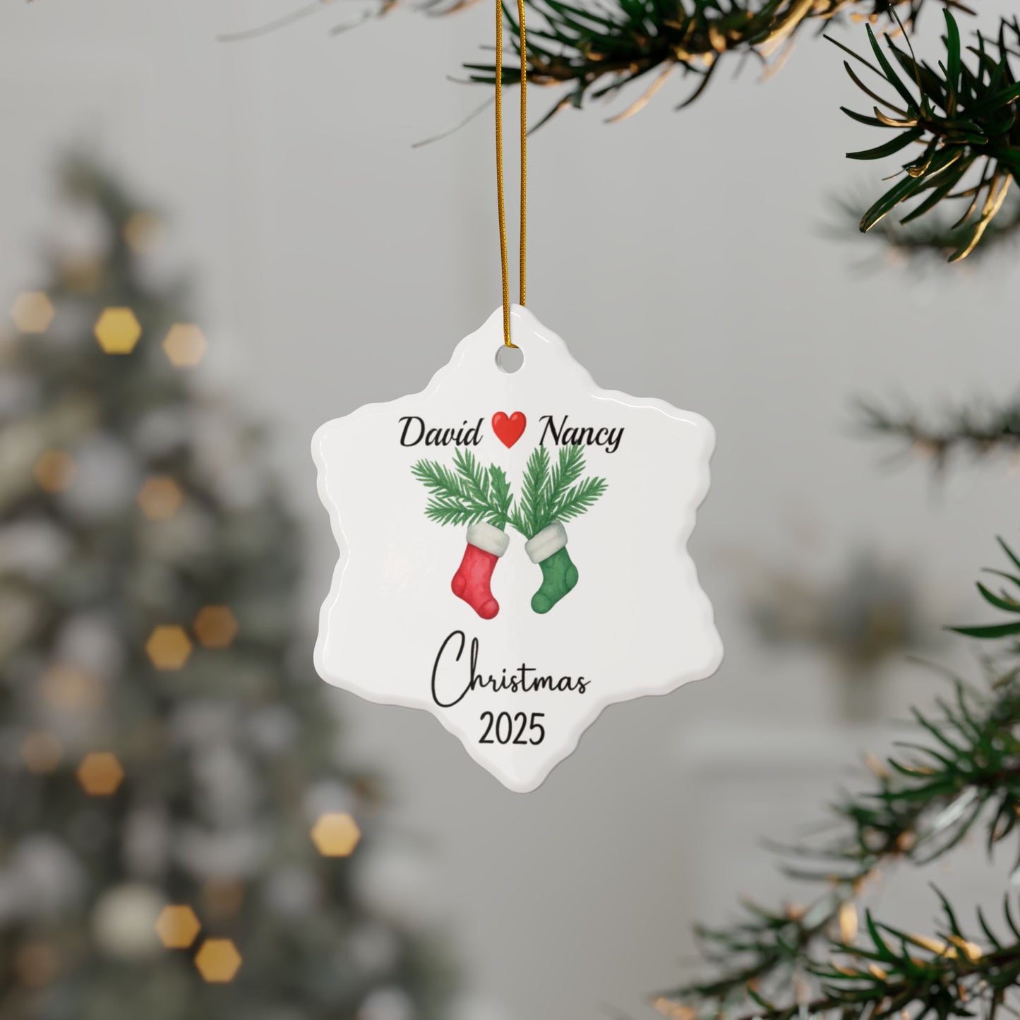 Personalized Couple Christmas Ornament 2025, Couple Ornament, Together Ornament, New Couple Keepsake, Christmas Gift For Couple