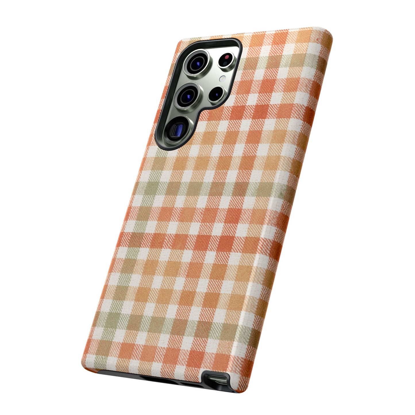 Boho Checkered Phone Case | Neutral Aesthetic Plaid Case | Retro Minimalist Check Design | iPhone Cover | Samsung Cover