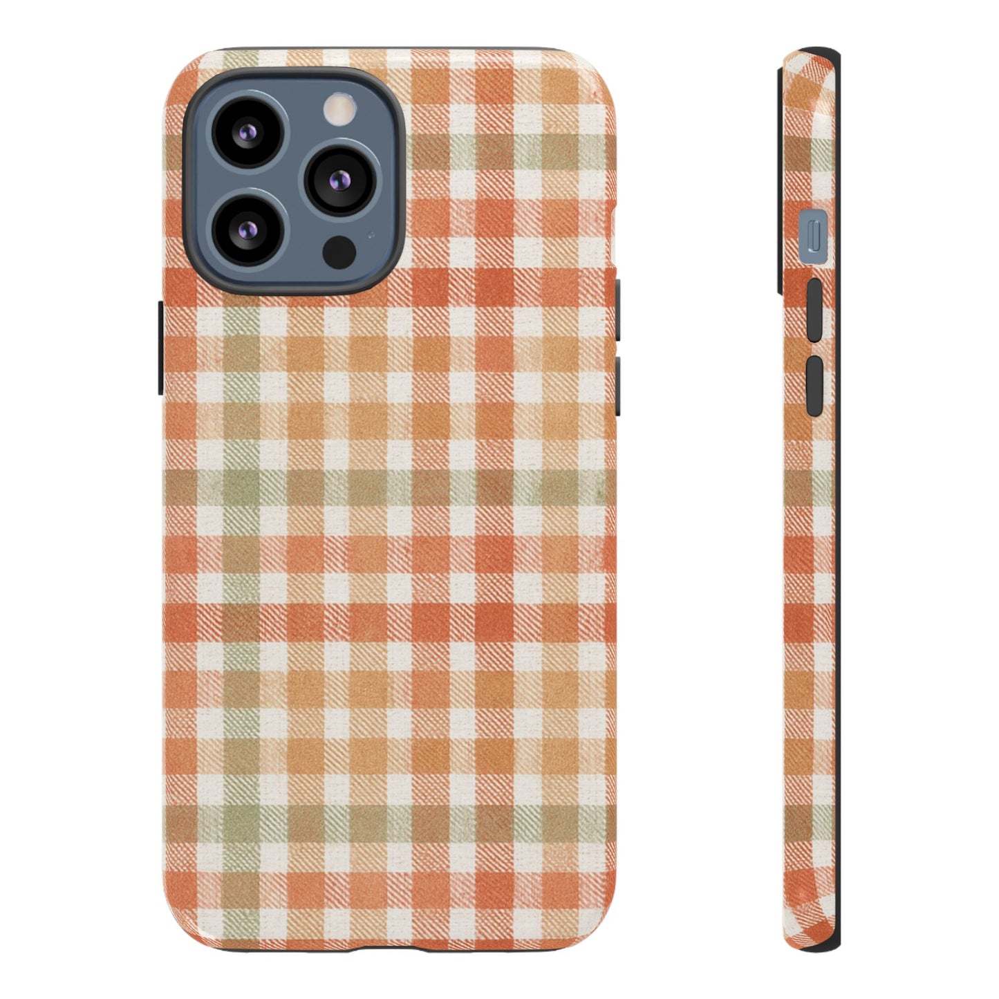 Boho Checkered Phone Case | Neutral Aesthetic Plaid Case | Retro Minimalist Check Design | iPhone Cover | Samsung Cover