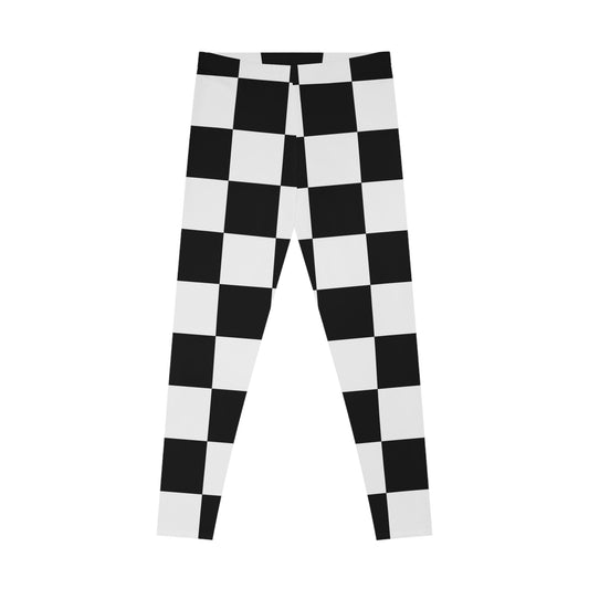 Black and White Checkerboard Leggings | Stylish Athletic Wear, Comfortable Yoga Pants, Unique Fashion Statement, Trendy Sports Legging