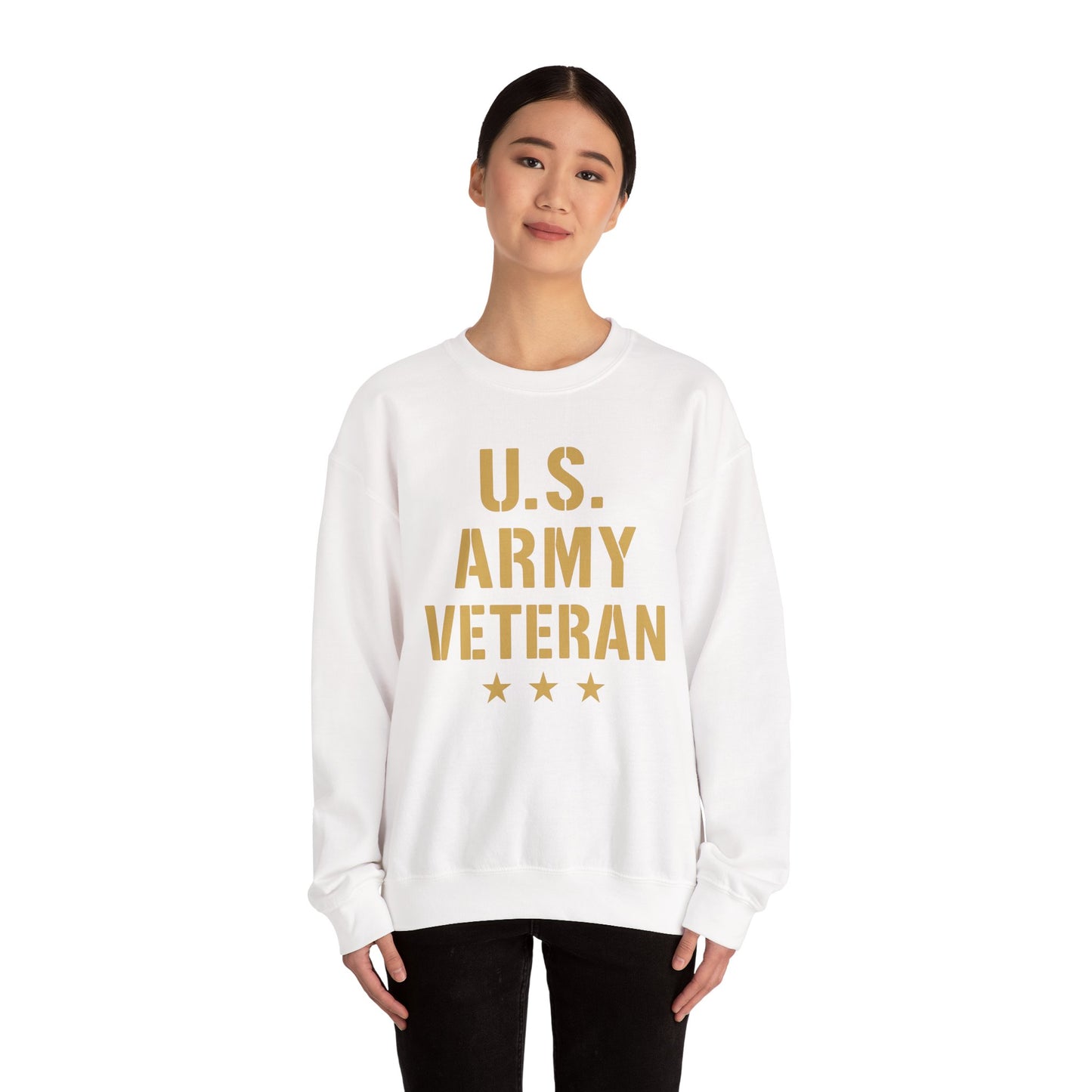 U.S. Army Veteran Crewneck Sweatshirt, Military Tribute Gift, Veteran Appreciation, Unisex Casual Wear, Cozy Sweatshirt