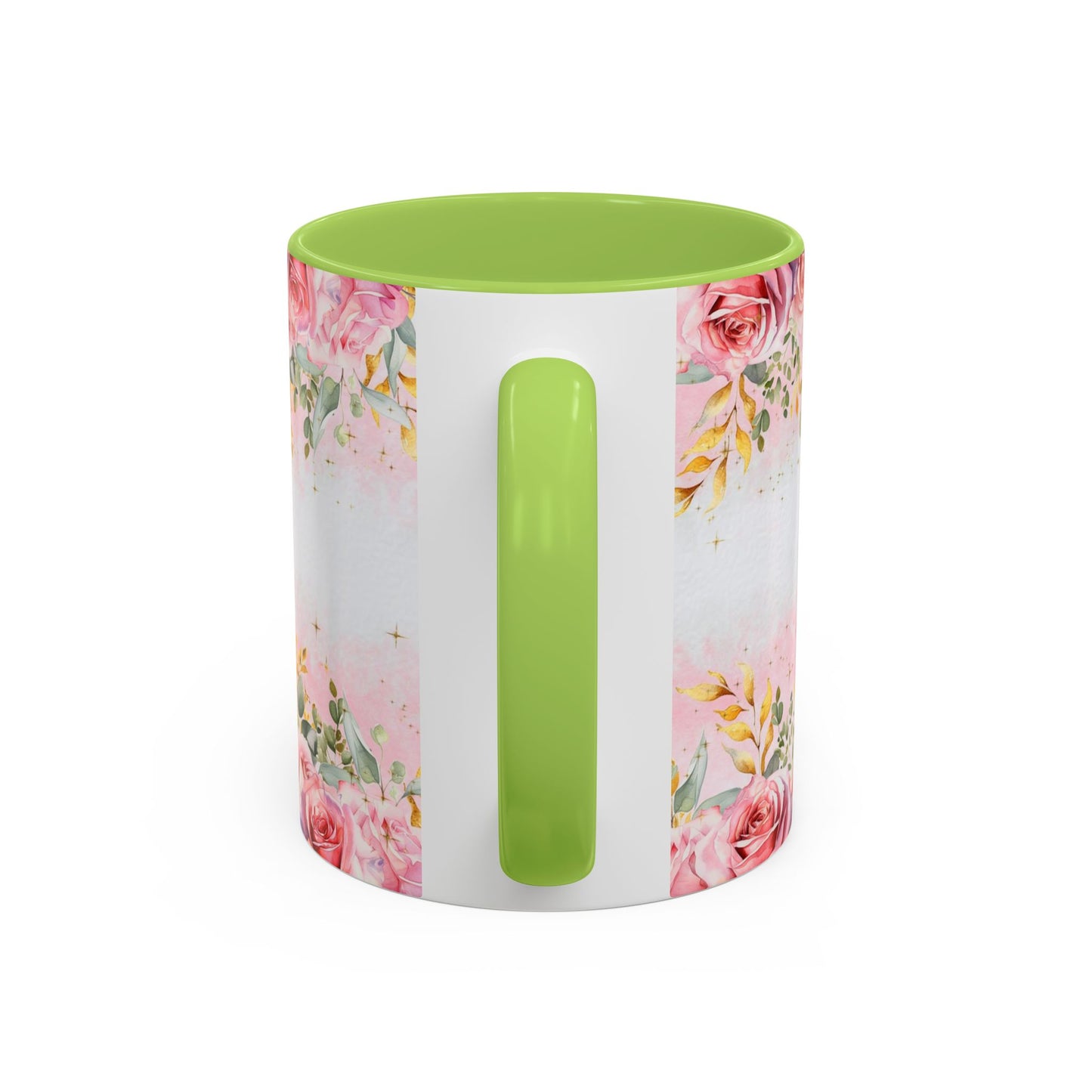 Personalized Floral Accent Coffee Mug, Custom Gift for Her, Birthday Mug, Floral Drinkware, Mother's Day Gift
