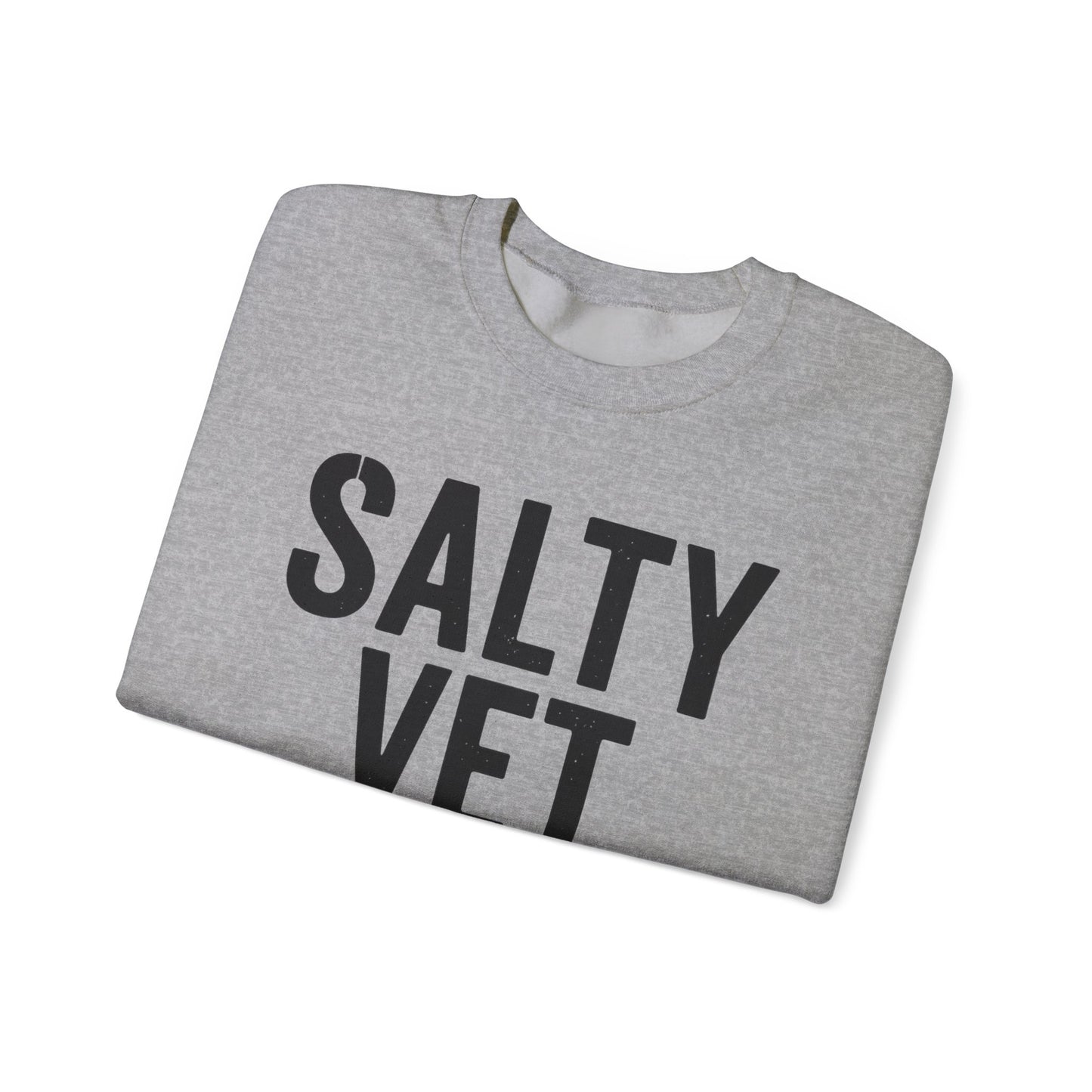 Salty Vet Crewneck Sweatshirt, Cozy Unisex Sweatshirt for Veteran, Perfect Gift for Veterans, Casual Wear, Comfy Style