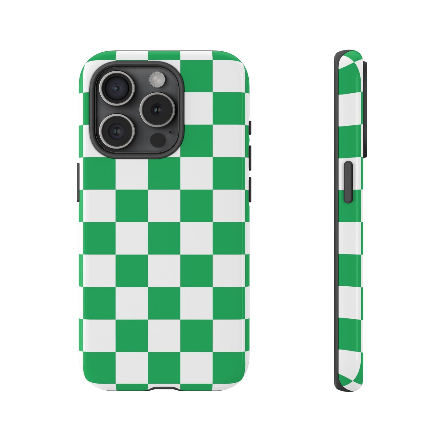 Green Checkerboard Phone Case, iPhone 17 Pro, 17, 16, 15, 14, 13, 12, 11, X, XR, XS MAX, Mobile Cover, Gift for Students, Phone Accessory