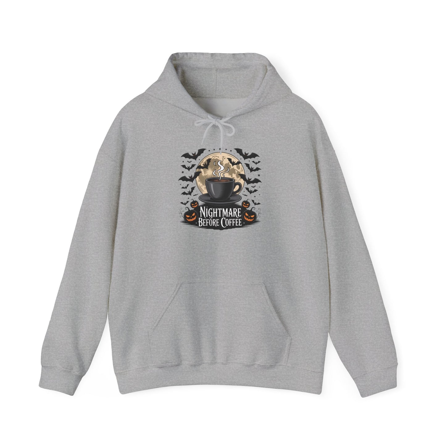 Nightmare Before Coffee Hoodie, Unisex Sweatshirt for Coffee Lovers, Halloween Apparel, Cozy Gift, Autumn Fashion