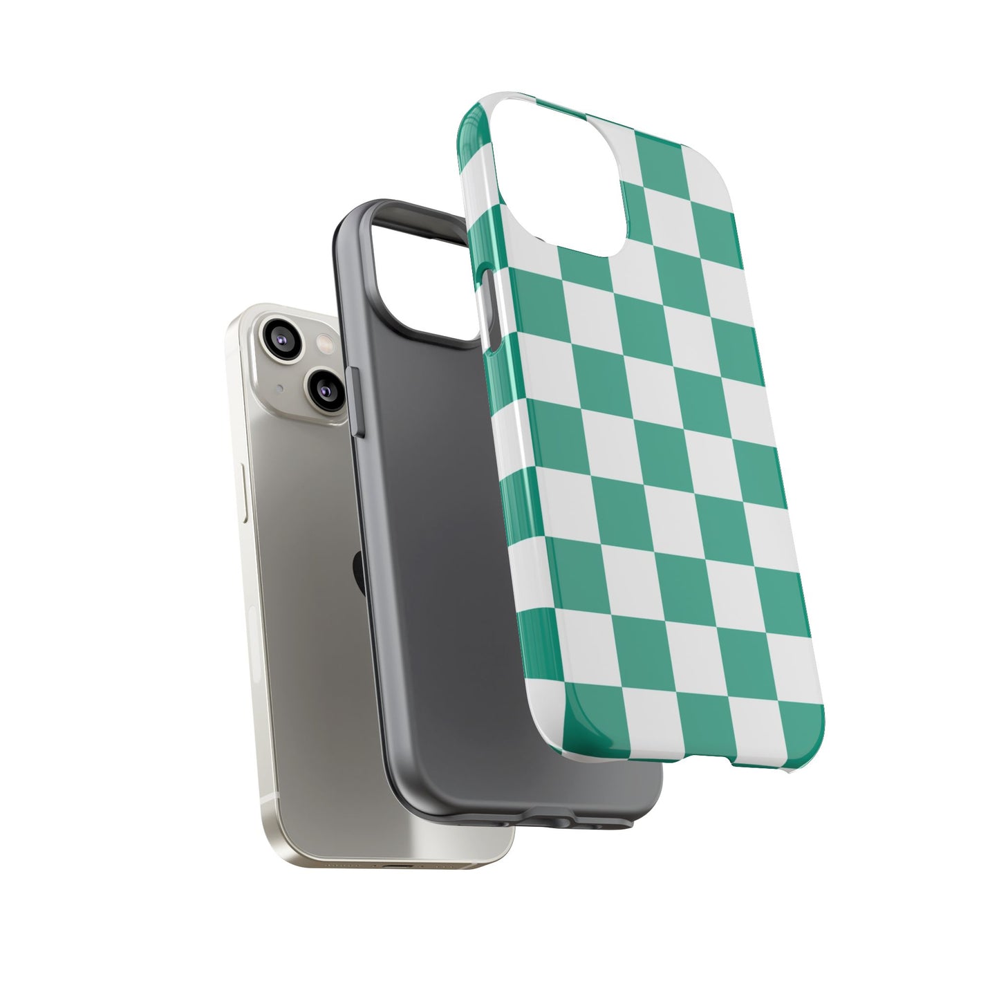 Checkered iPhone Case, Stylish Phone Cover,  Mobile Case For iPhone 17 Pro, 17, 16, 15, 14, 13, 12, 11, X, XR,XS MAX, Chic Gift for Her