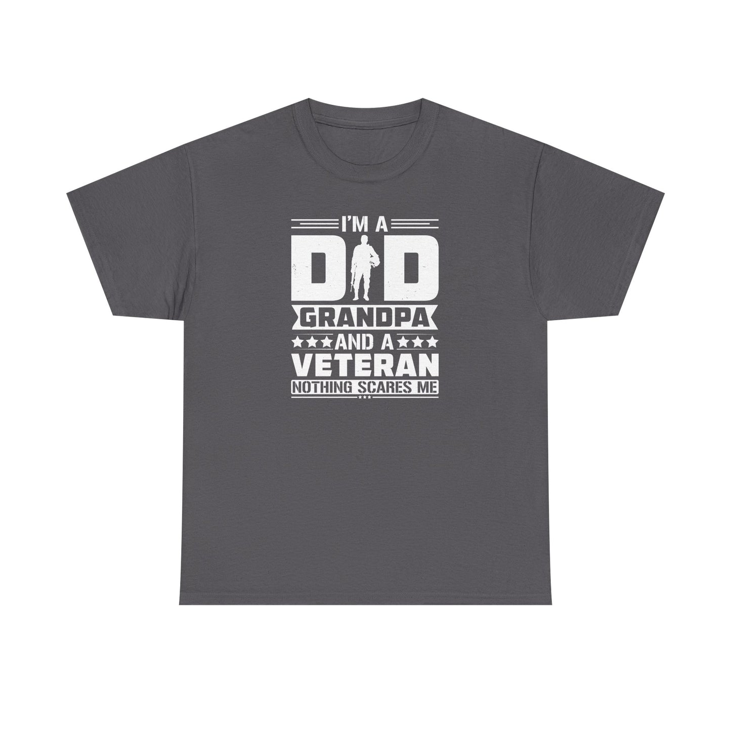 Funny Veteran Grandpa Cotton T-Shirt, Perfect Gift for Father's Day, Military Families, Memorial Day, Patriotic Shirt, Military Pride