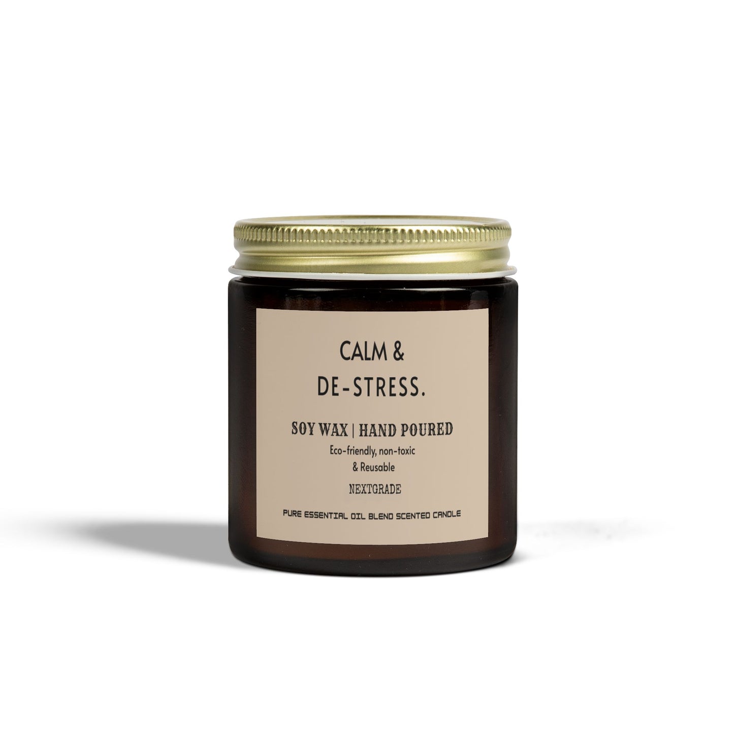 Calm And De Stress Soy Wax Candle, Candle Gift, Hand Poured Candle, Scented Candles, Coconut Apricot Wax (4oz, 9oz)