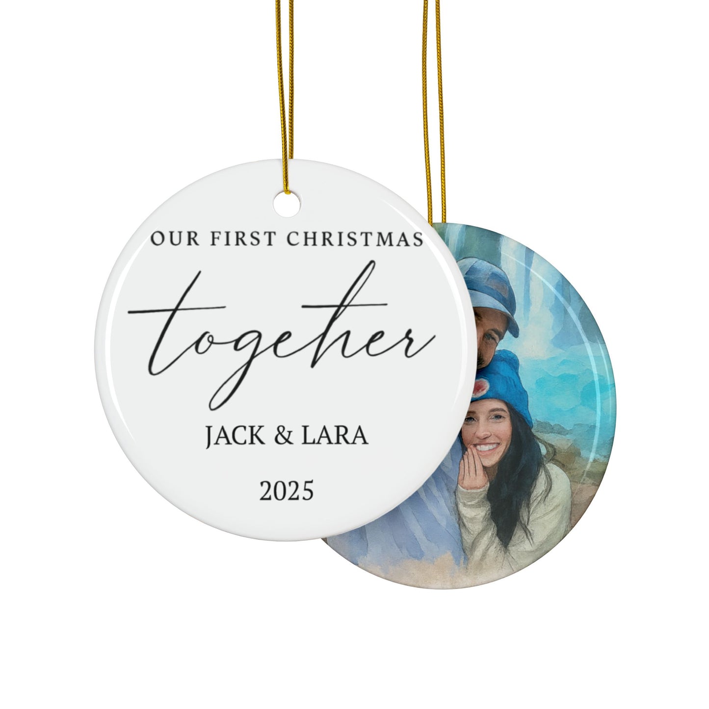 Personalized Couples Christmas Ornament, First Christmas Together Keepsake, New Couple Gift 2025, Gift for Couples, Family Keepsakes