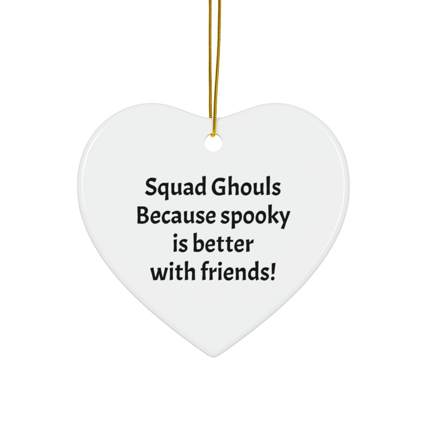 Personalized Squad Ghouls Halloween Ornaments, Double Sided Ceramic Ornament, Fall Decor, Halloween Gifts, Party Favors