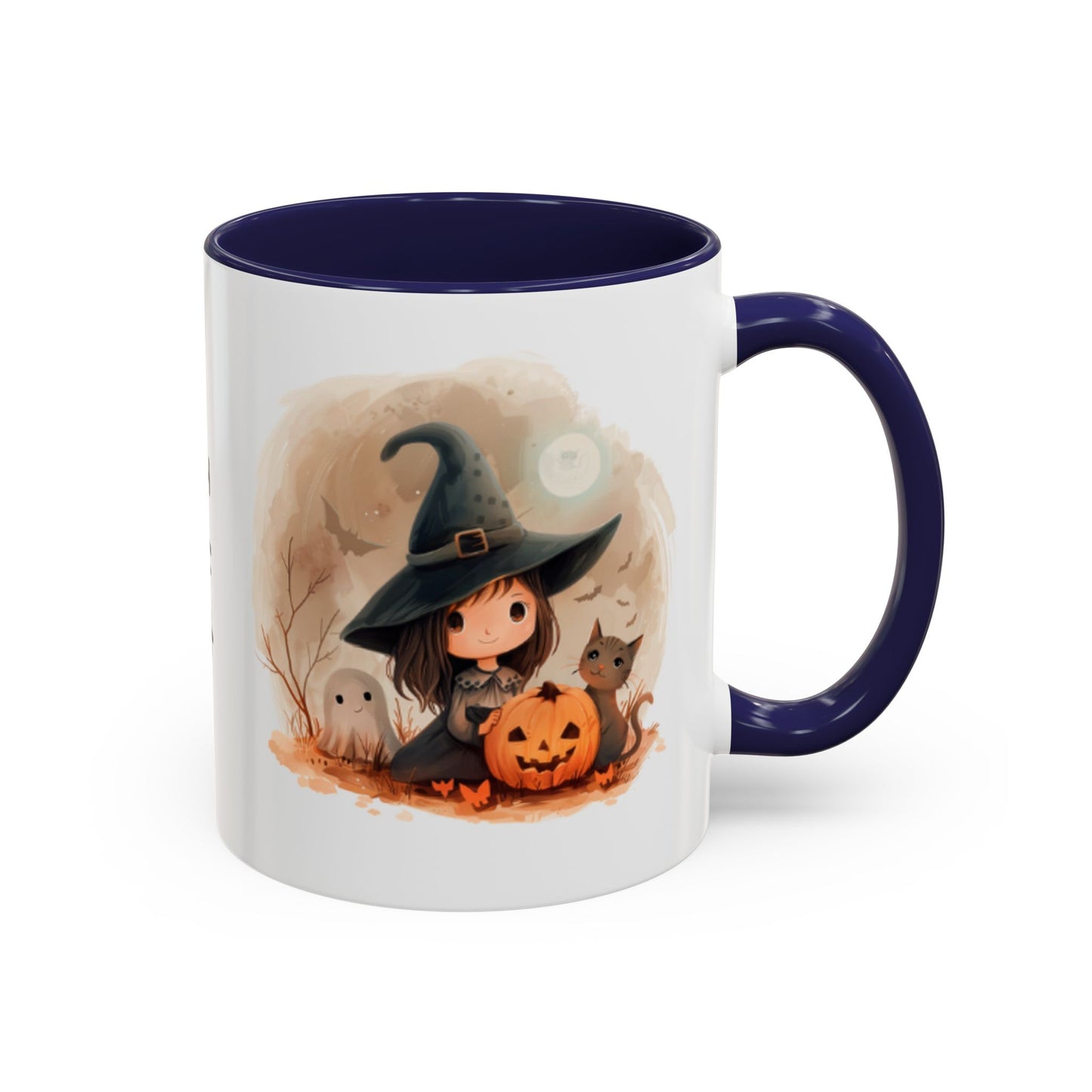 Personalized Witch Coffee Mug, Personalized Halloween Mug, Cute Witch Gift, Fall Decor, Coffee Cup for Kids
