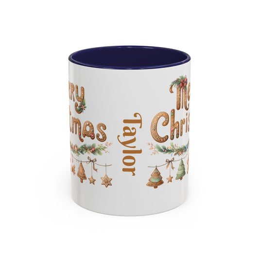 Personalized Christmas Cheer Coffee Mug, Holiday Gift, Festive Drinkware, Seasonal Decor, Cute Mug, Joyful Holiday Memento