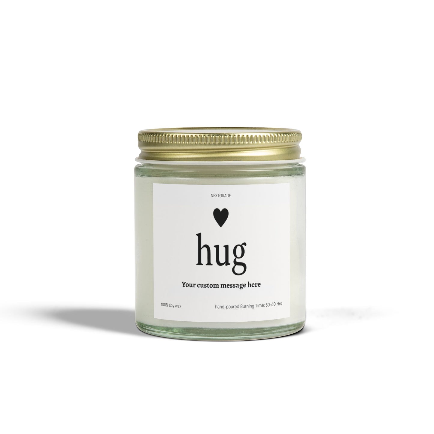 Personalized Soy Wax Scented Candle, Send a Hug Candle, Coconut Apricot Wax, Hug Candle, Ideal Gift for Friends, Home Decor, Cozy Atmosphere