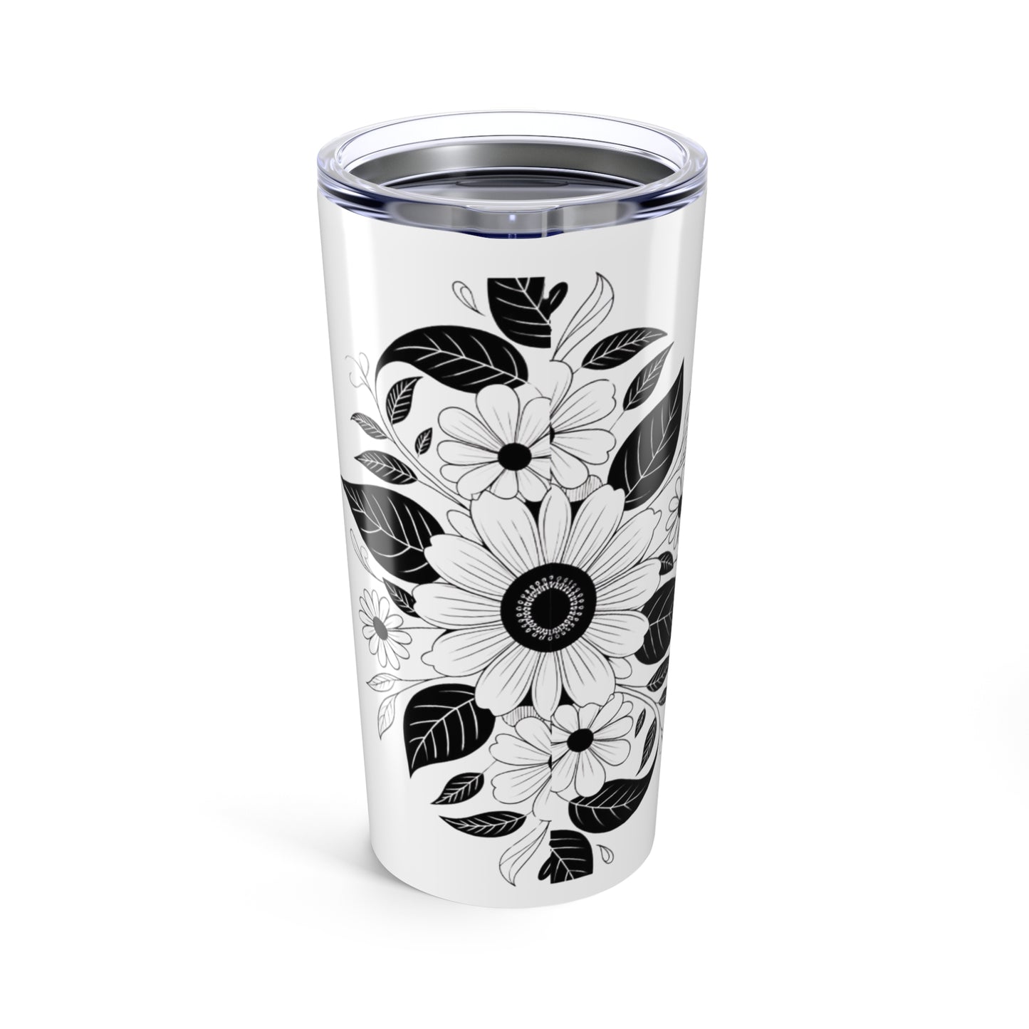 Floral Tumbler, Gift for Her, Travel Tubler, Unique Coffee Cup, Birthday Present, Gift for Coffee Lover, Gift for Husband