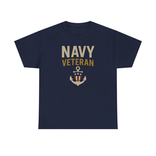 Navy Veteran Shirt | Patriotic Military Tee with Anchor Flag Design | US Navy Gift for Men & Women | Veteran Appreciation T-Shirt