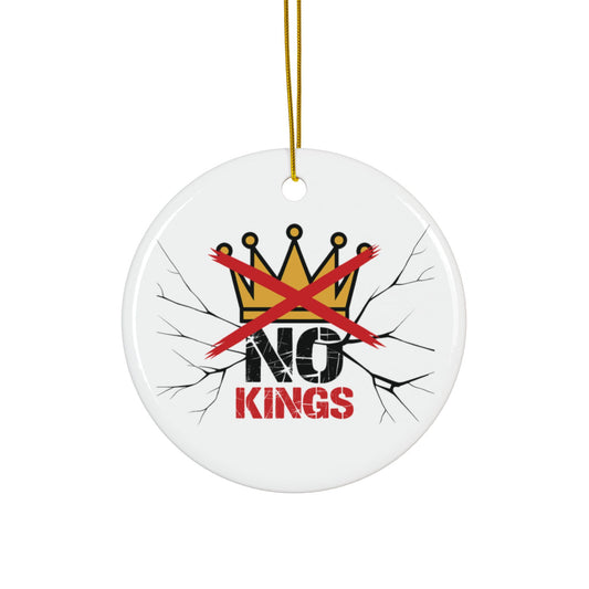 No Kings Crown Ornament, Rebellion Ceramic Christmas Ornament, Gothic Holiday Decor, Punk Statement Gift, Anti Trump Ornament