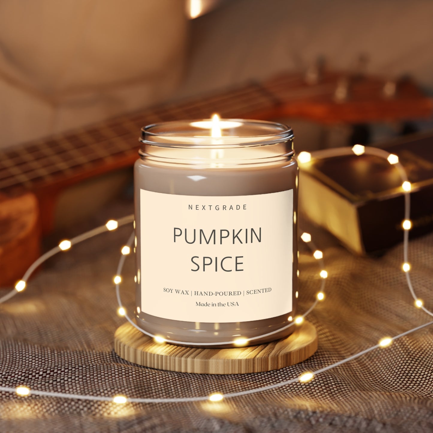 Pumpkin Spice Soy Candle, Halloween Candle, Halloween Gift, Cozy Home Decor, Fall Fragrance, Gift for Her, Hand-Poured Candle
