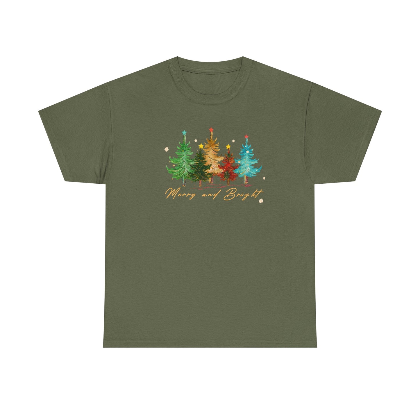 Merry and Bright Trees, Women's Christmas Shirt, Womans Holiday Shirt,Christmas Gift,Chic Winter Shirt,Cute Holiday Tee,Christmas Tree Shirt