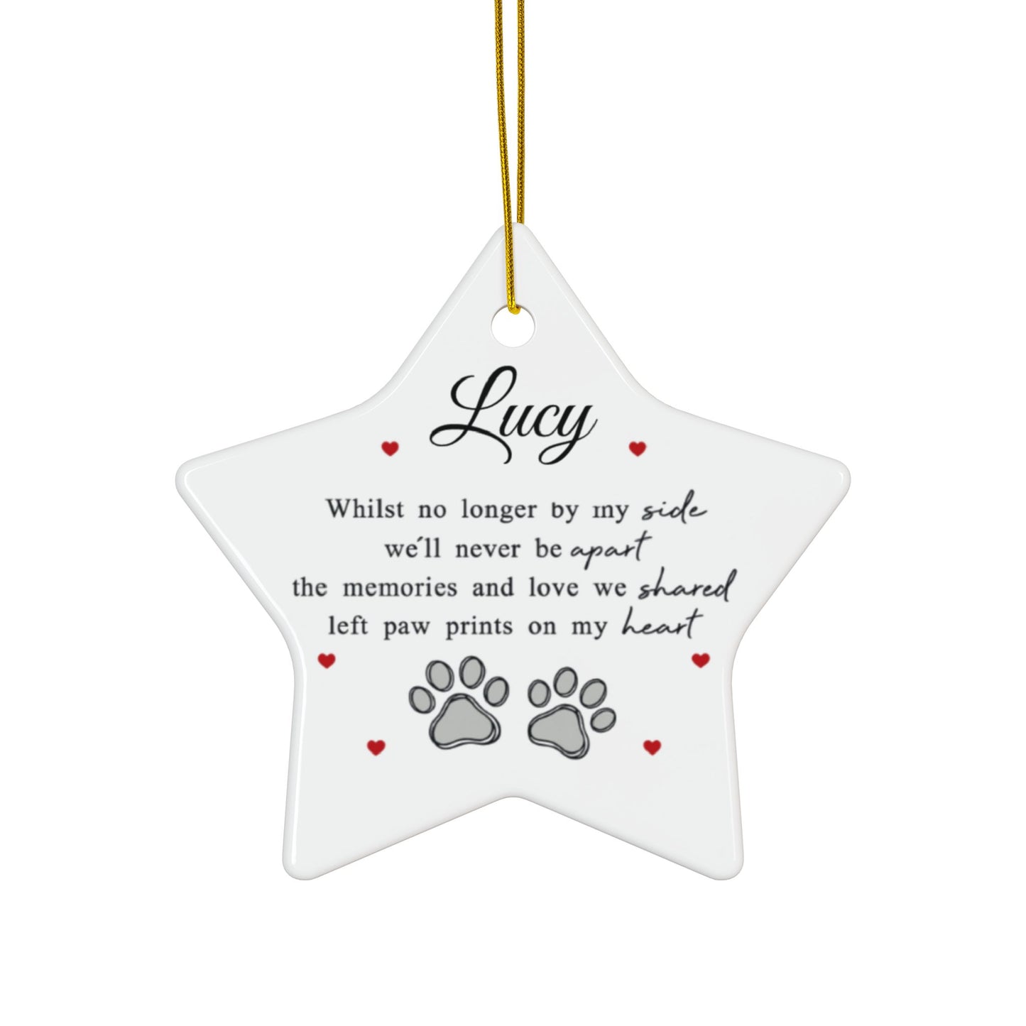 Memorial Decorative Ornaments, Pet Loss Gift, Double-Sided Keepsake, Custom Memorial Decor, Dog/Cat Tribute, Heartfelt Remembrance