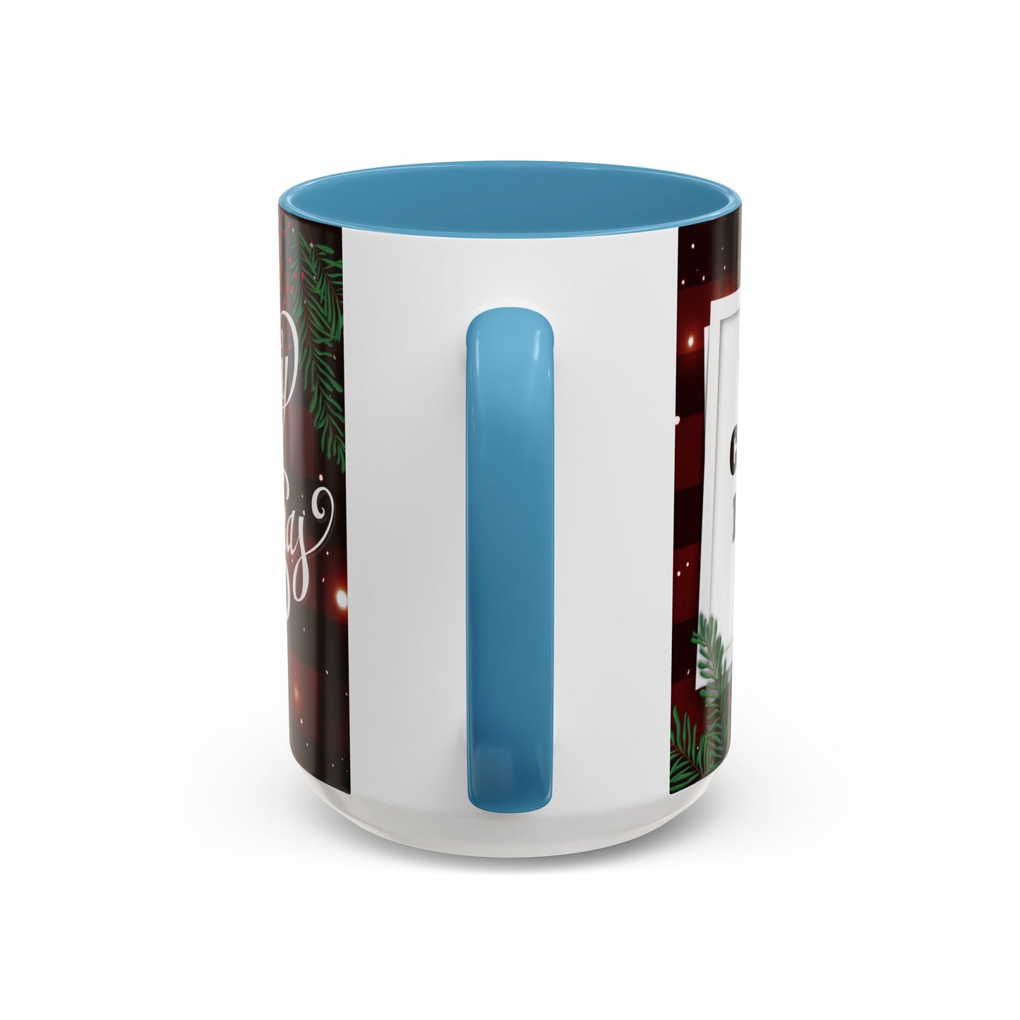 Personalized  Merry Christmas Accent Coffee Mug, Holiday Gift, Xmas Decor, Festive Beverage Cup, Custom Holiday Mug