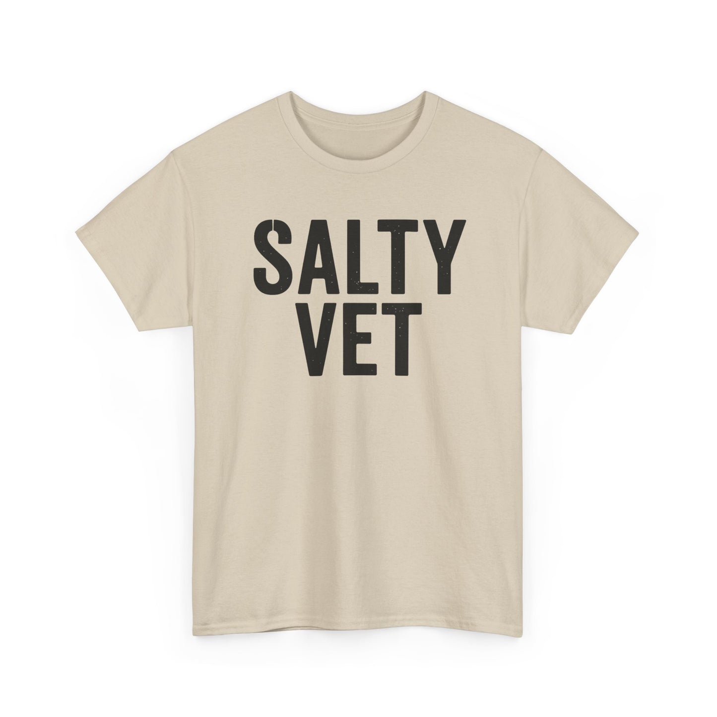 Salty Vet Unisex Heavy Cotton Tee, Funny Gift For Veteran, Casual Shirt, Animal Lover Apparel, Unique Gift for Veterinarians
