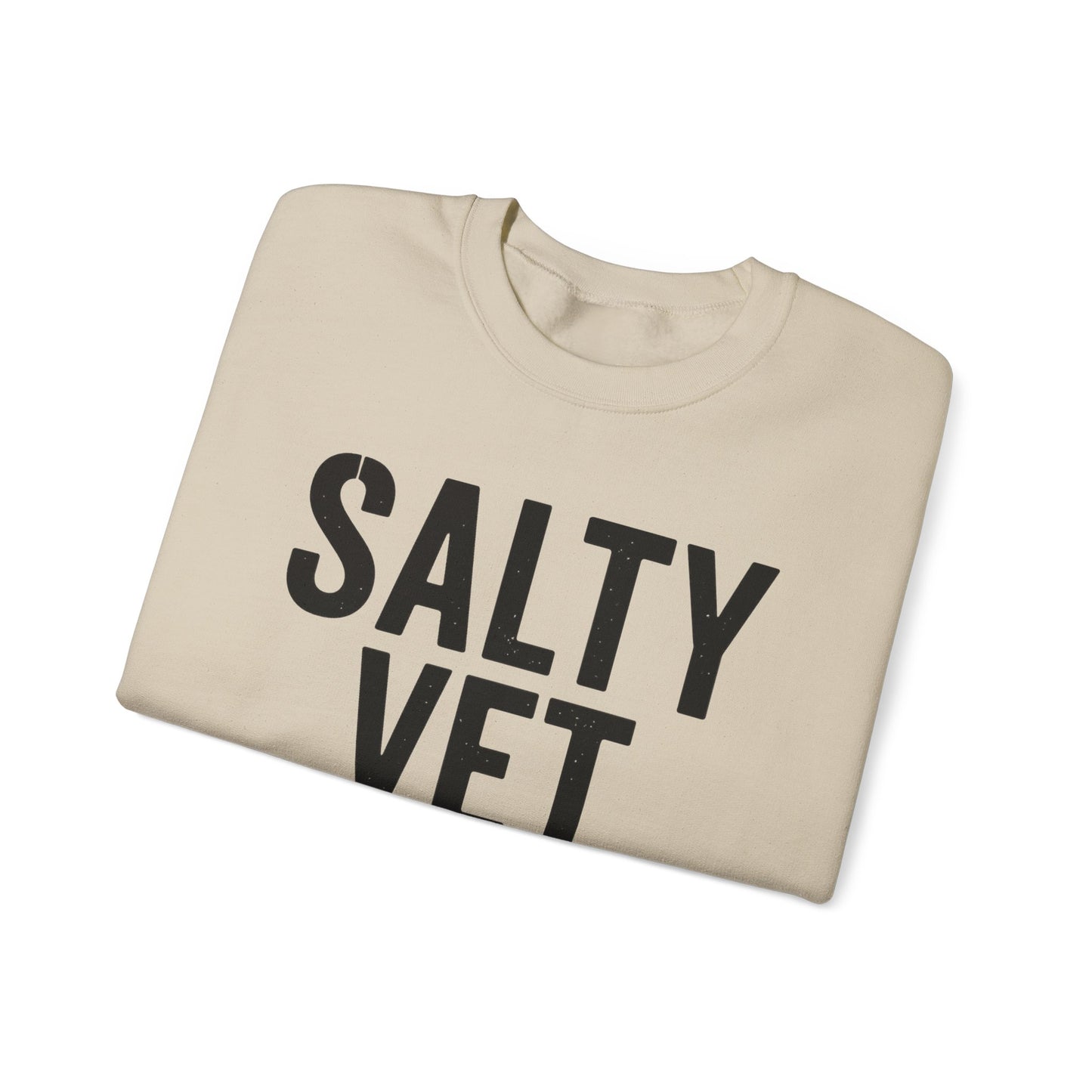 Salty Vet Crewneck Sweatshirt, Cozy Unisex Sweatshirt for Veteran, Perfect Gift for Veterans, Casual Wear, Comfy Style