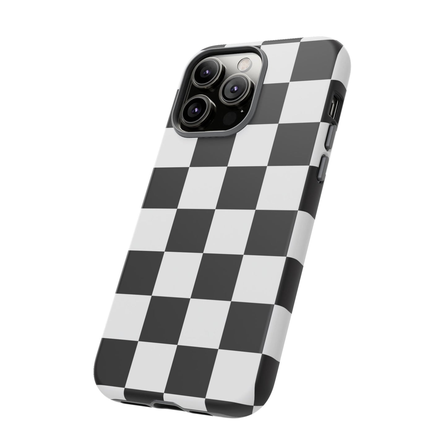 Black and White Checker iPhone Case, Stylish iPhone Cover for Teens, Holiday Gift, Unique Mobile Accessories, Tough Protection
