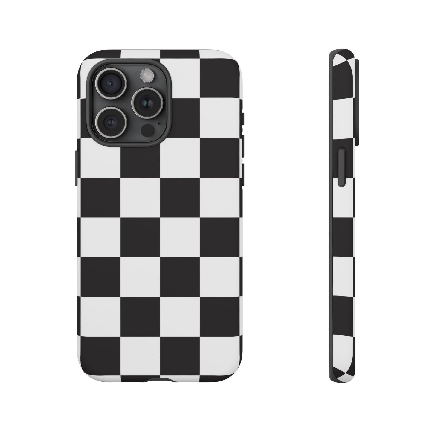 Black and White Checker iPhone Case, Stylish iPhone Cover for Teens, Holiday Gift, Unique Mobile Accessories, Tough Protection