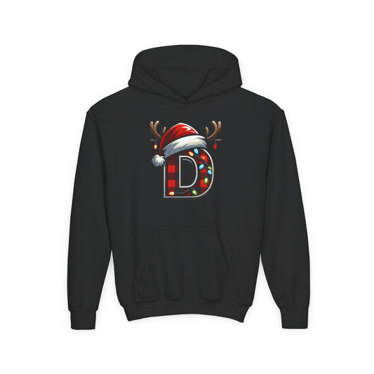 Personalized Festive Reindeer Hoodie for Kids, Christmas Sweatshirt hoodie, Holiday Gift, Cozy Winter Attire, Personalized Youth Hoody