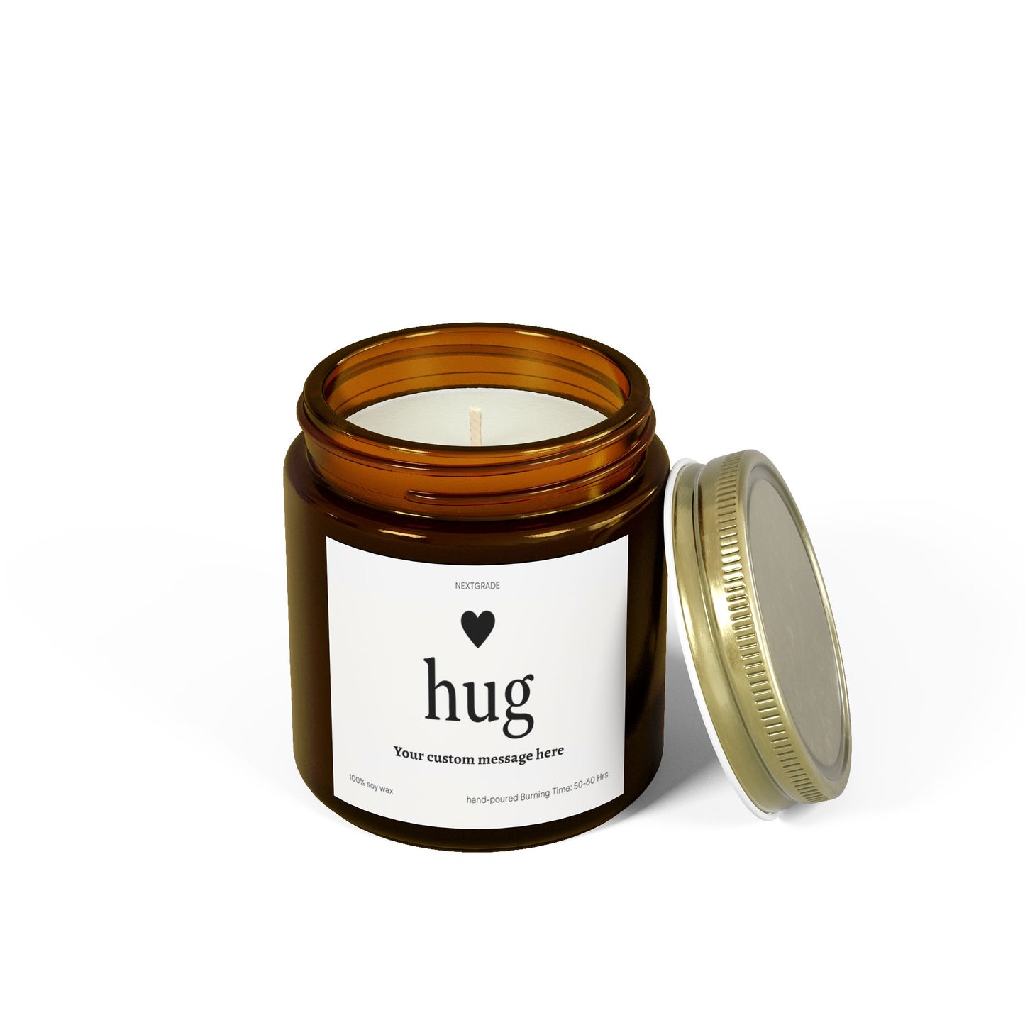 Personalized Soy Wax Scented Candle, Send a Hug Candle, Coconut Apricot Wax, Hug Candle, Ideal Gift for Friends, Home Decor, Cozy Atmosphere
