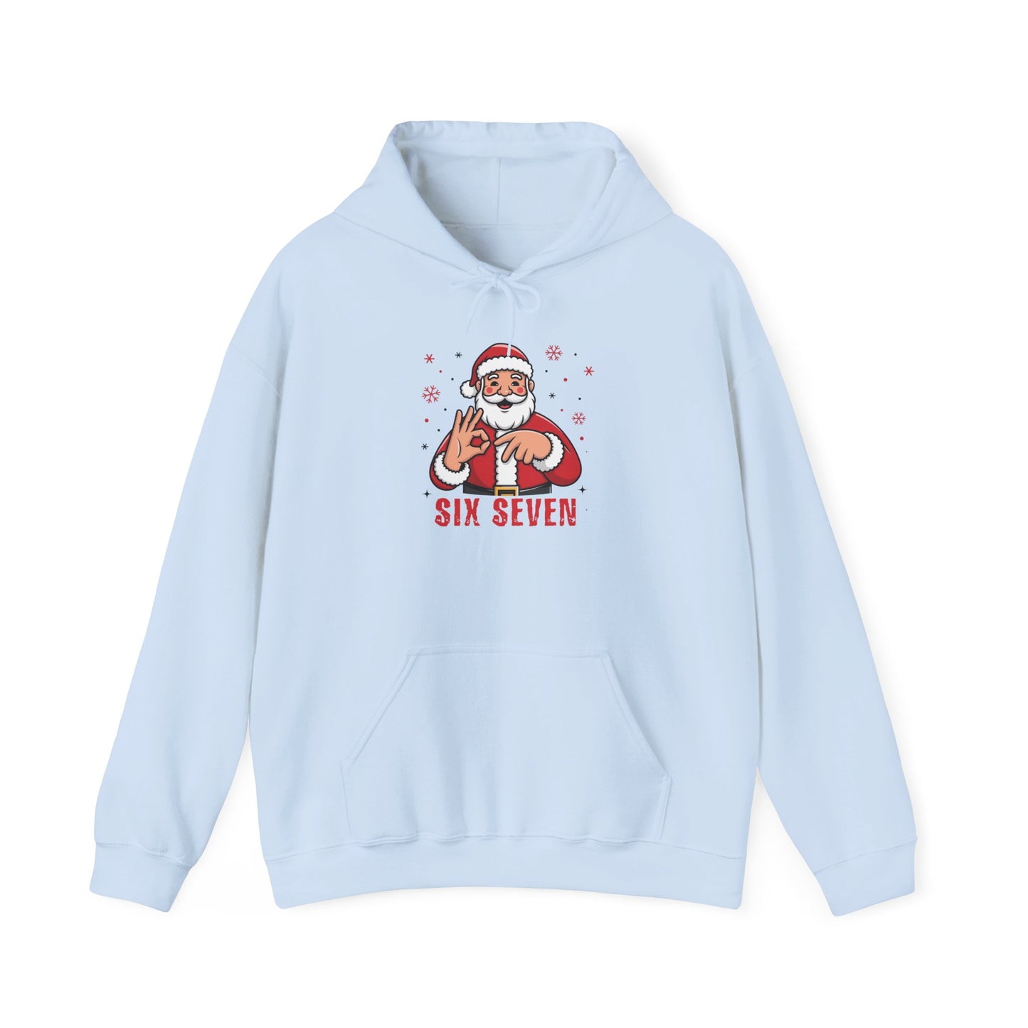 Six Seven Santa Christmas Hoodie Cozy Holiday Pullover for Men & Women | Hilarious Santa Graphic Sweatshirt | Warm Festive Gift for Friends