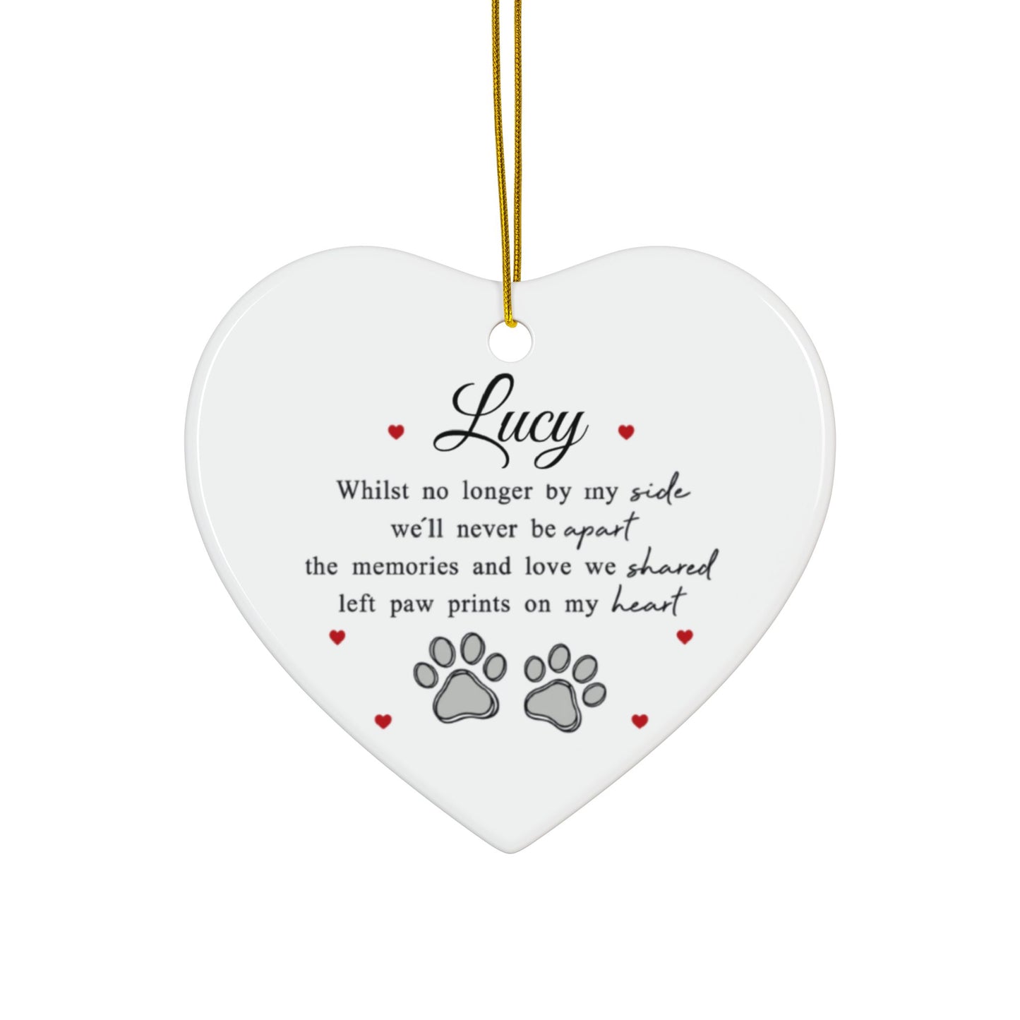 Memorial Decorative Ornaments, Pet Loss Gift, Double-Sided Keepsake, Custom Memorial Decor, Dog/Cat Tribute, Heartfelt Remembrance