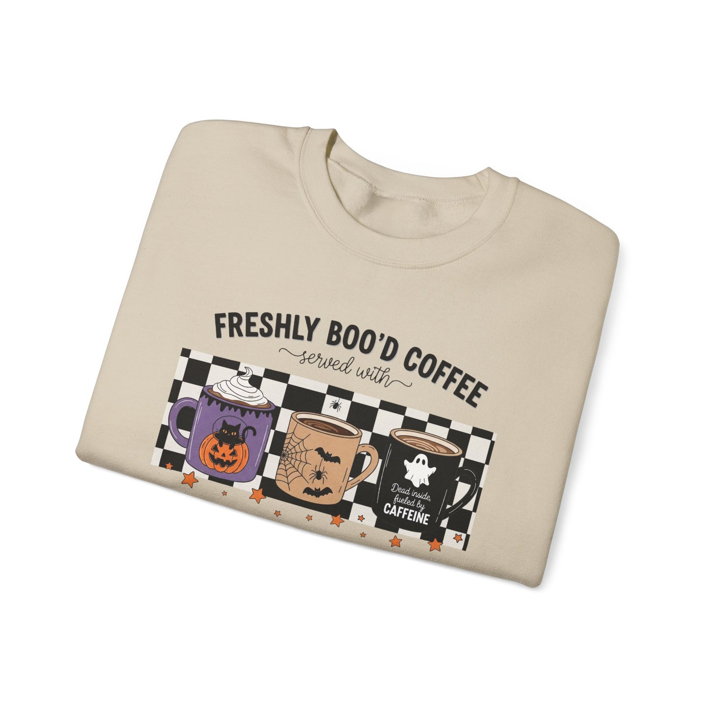 Halloween Coffee Sweatshirt, Cozy Crewneck, Fall Apparel, Scream & Sugar Tee, Gift for Coffee Lovers, Halloween Apparel