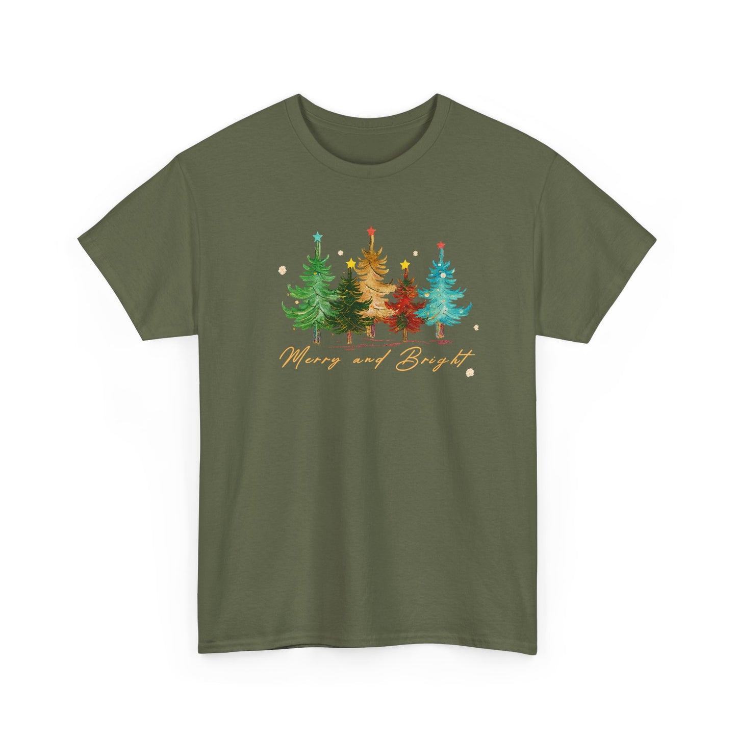 Merry and Bright Trees, Women's Christmas Shirt, Womans Holiday Shirt,Christmas Gift,Chic Winter Shirt,Cute Holiday Tee,Christmas Tree Shirt