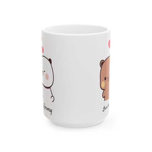 Personalized Dudu Bubu Coffee Mug Cute Bears Coffee Cup Birthday Christmas Gift Funny Coffee Mug Gift for Her Him Valentine Gift