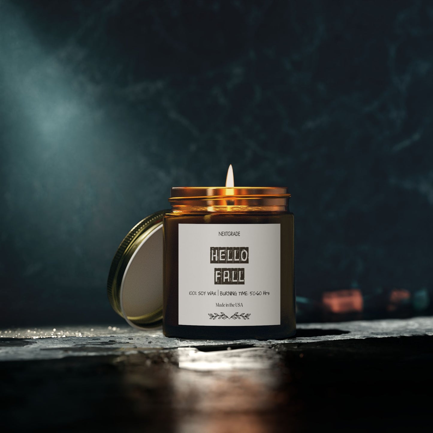 Hello Fall Scented Candle, Gift For Friend, Warm & Cozy Autumn Aroma, Perfect for Home Décor, Gifts, Celebrations, Relaxation