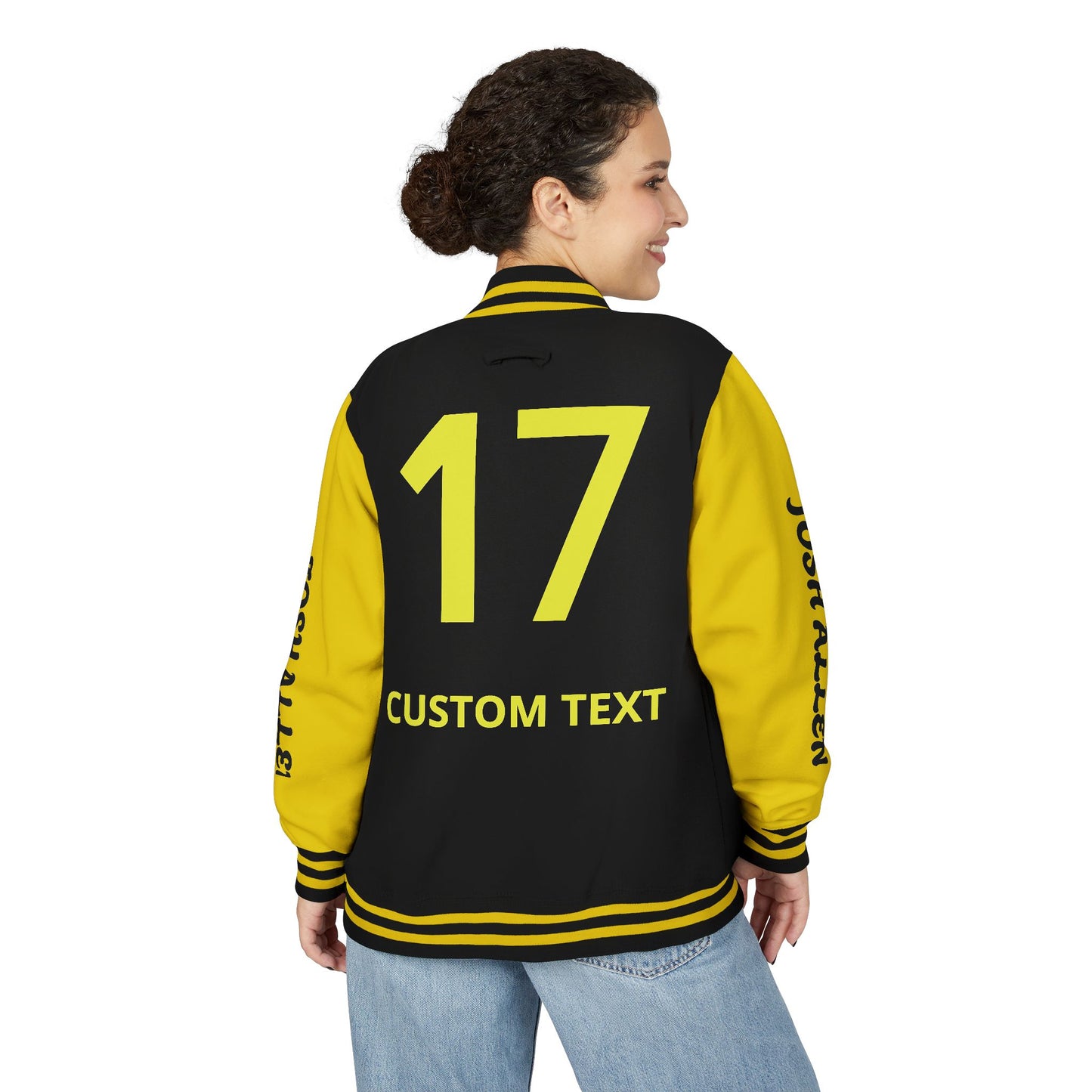 Personalized Varsity Jacket | Custom Josh Allen Candle, Gift for Football Fans, Custom Name, Team Name and Number, Game Day Essential