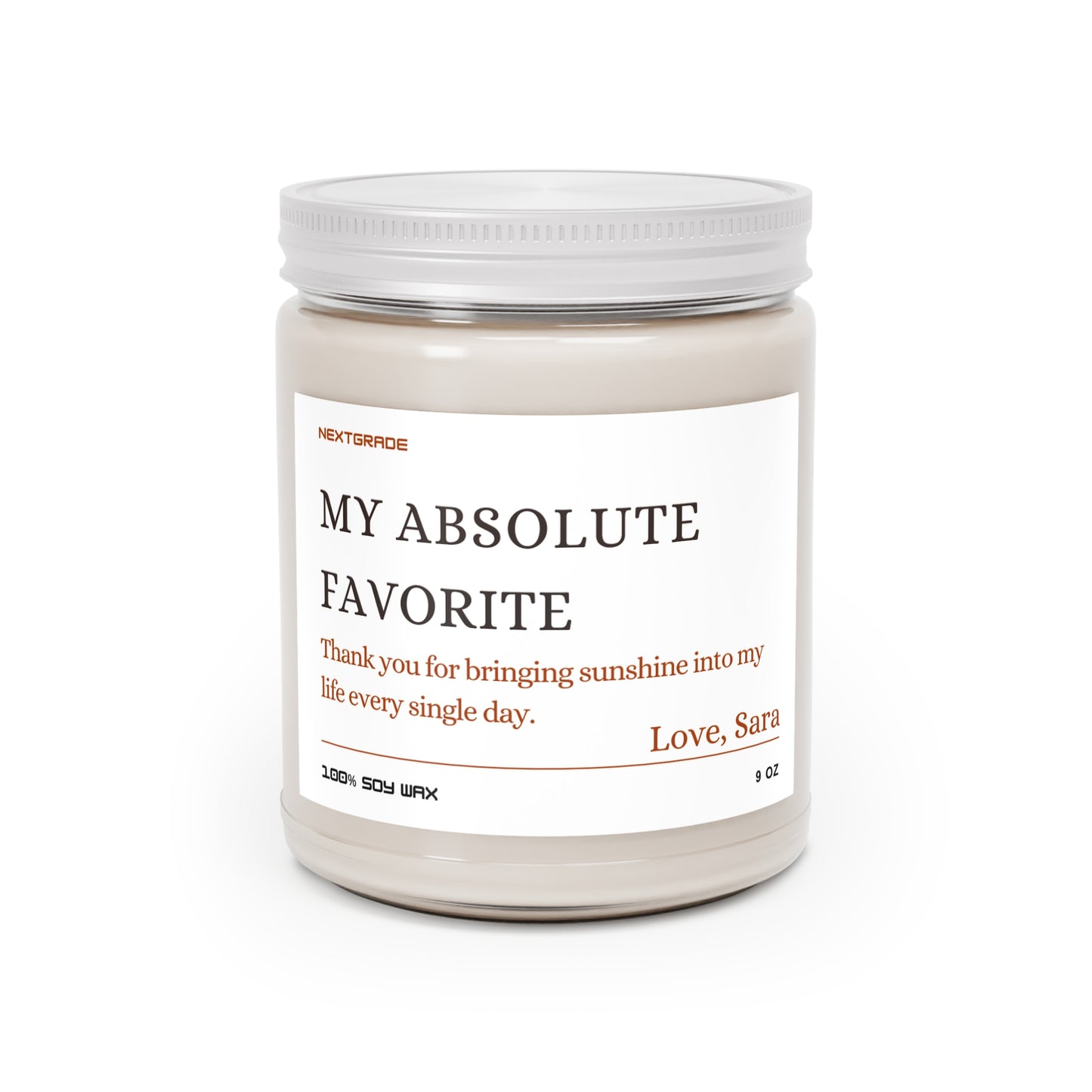 Personalized My Absolute Favorite Soy Candle Gift, Scented Candle for Home, Aromatherapy Candle, Unique Birthday Gift, Home Decor